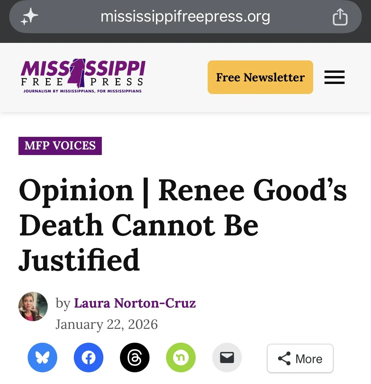 Mississippi Free Press, January 2026