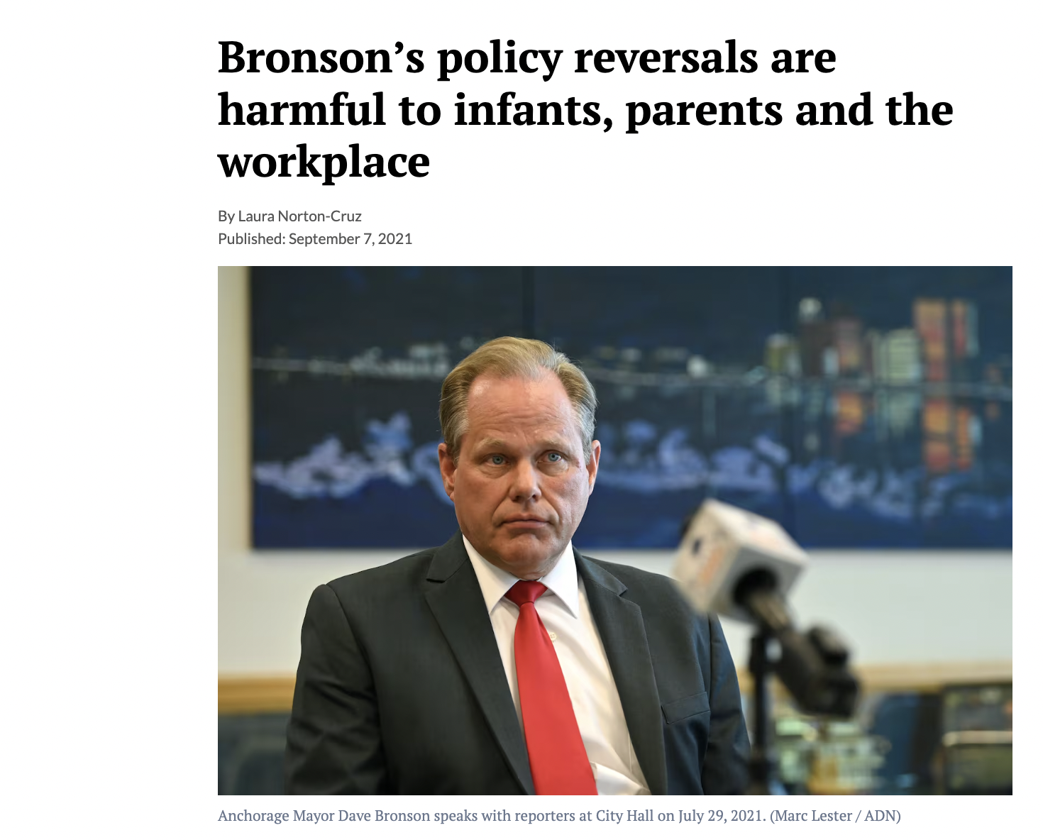 Anchorage Daily News,  September 2021
