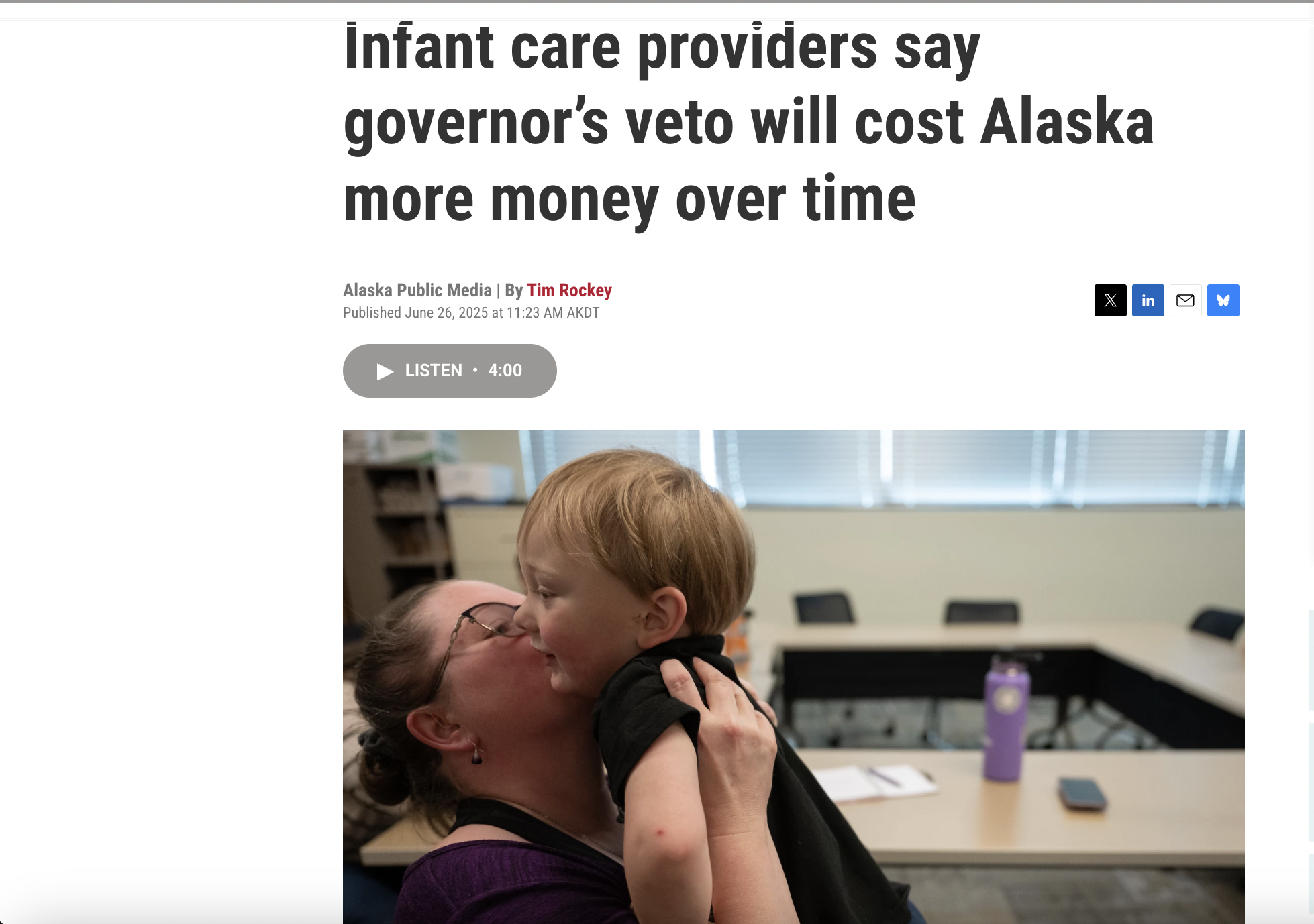 Alaska Public Media that references my film work and for which I provided background and contacts, June 2025