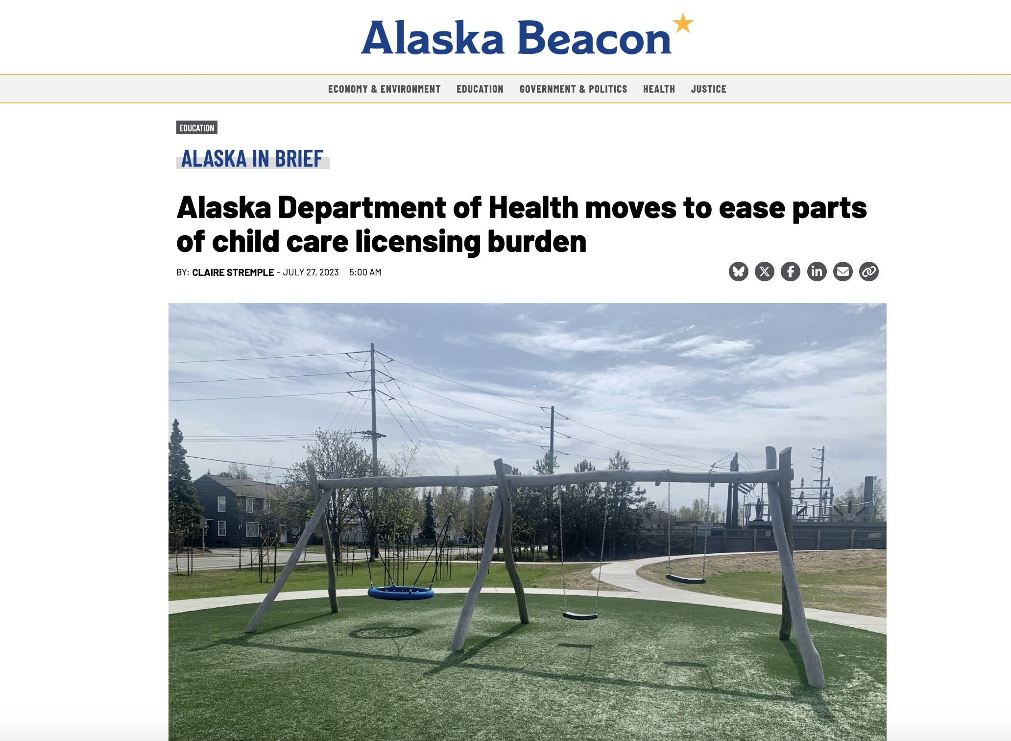 Alaska Beacon article about the change that resulted in part from my film and advocacy and from the reporting for which I provided background, July 2023