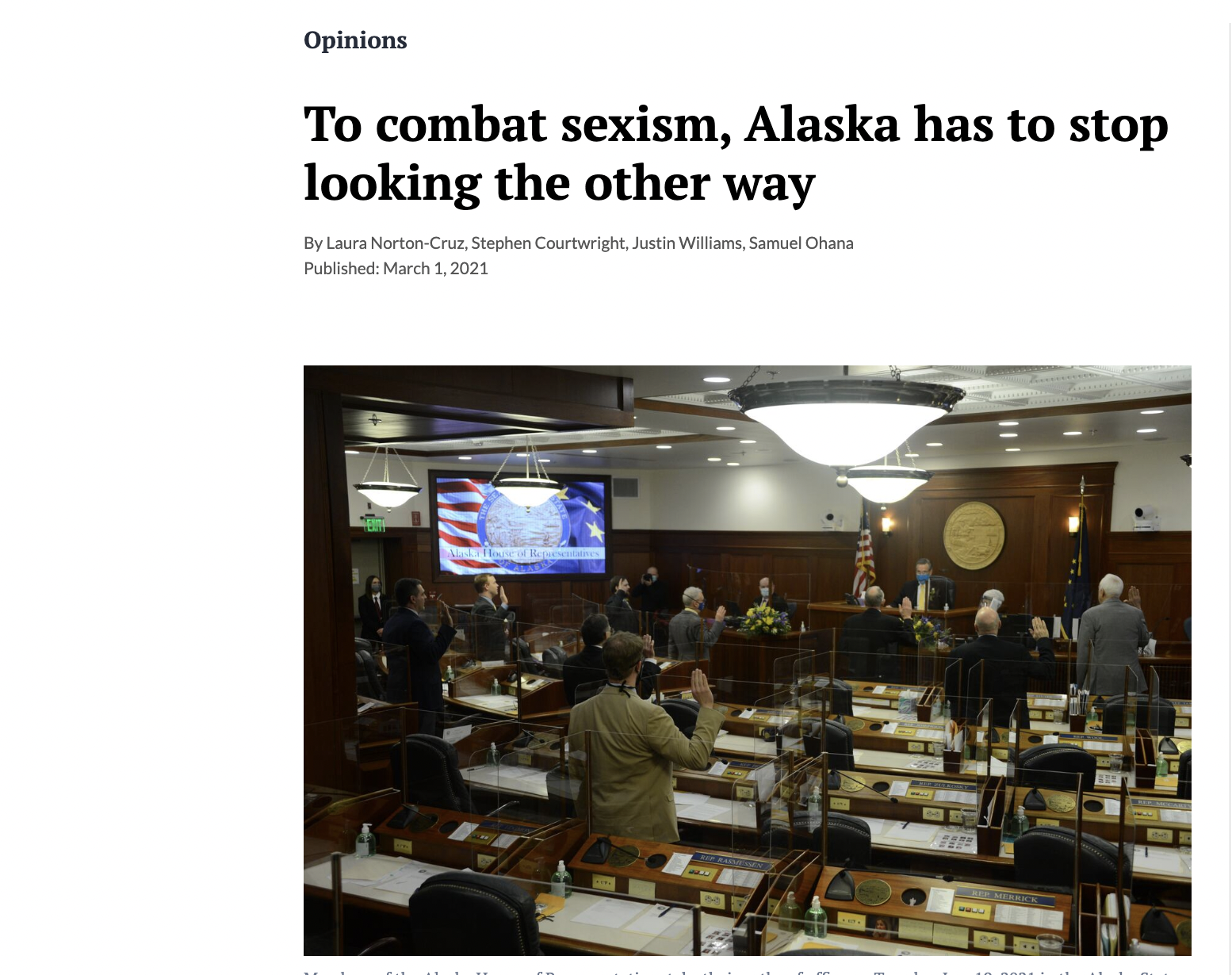 Anchorage Daily News, March 2021