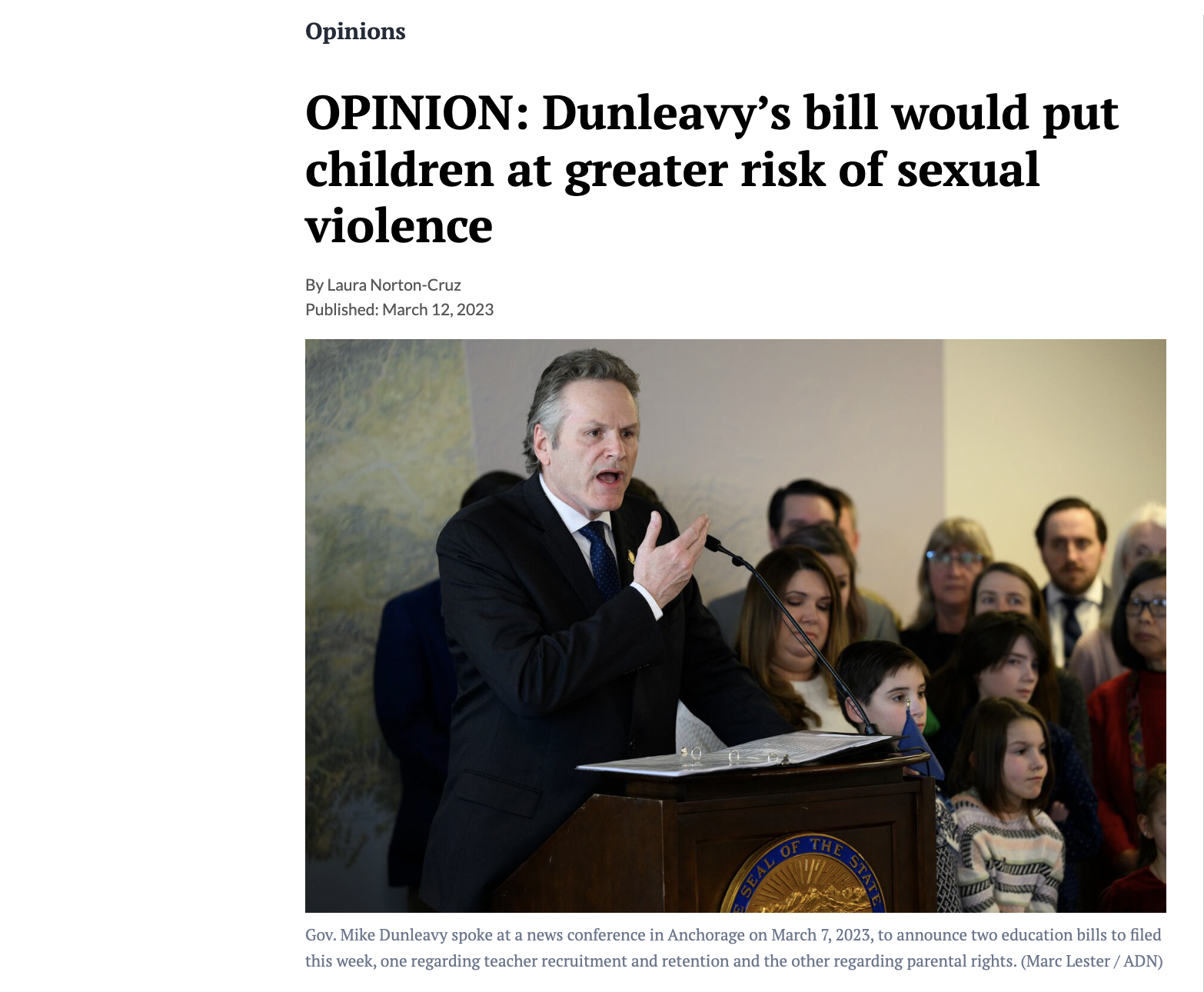 Anchorage Daily News, March 2023