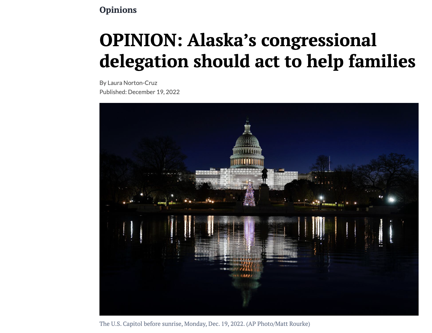 Anchorage Daily News, December 2022