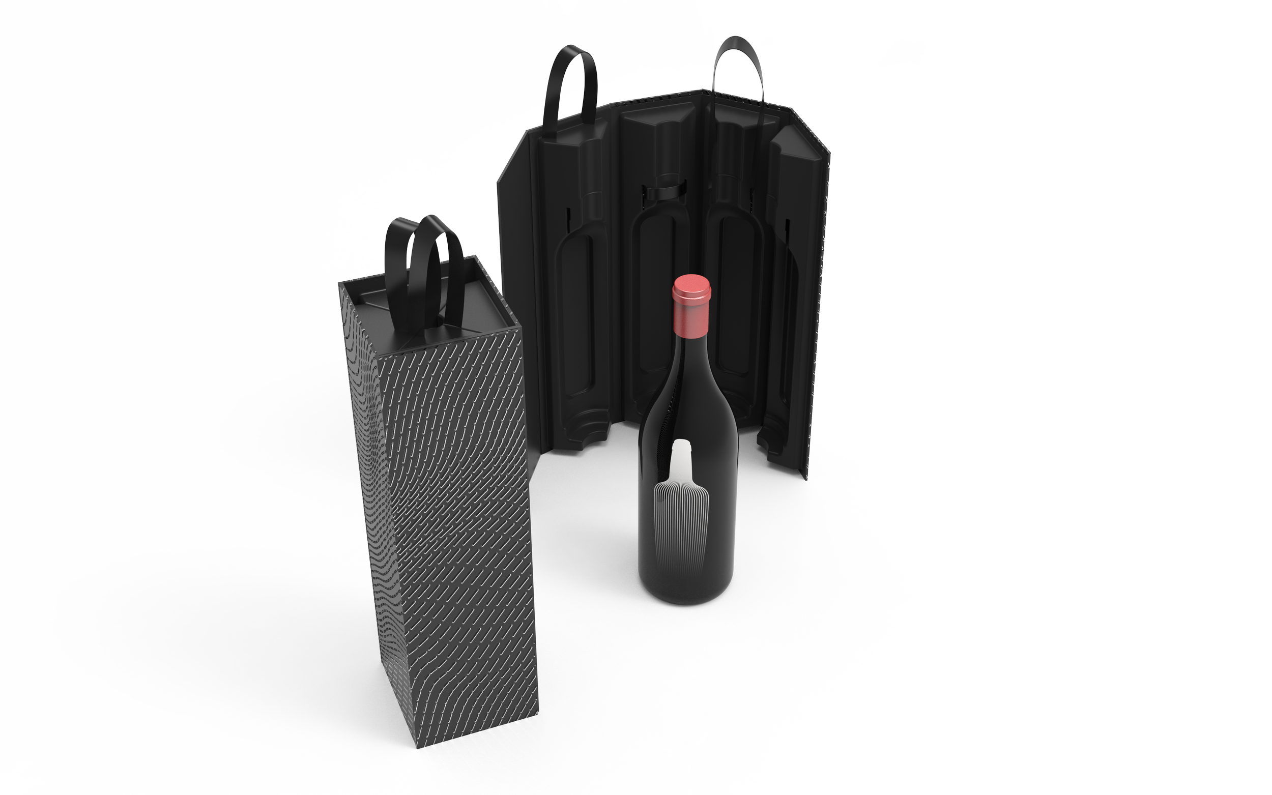 Luxe 1 Bottle Gift Box - Black