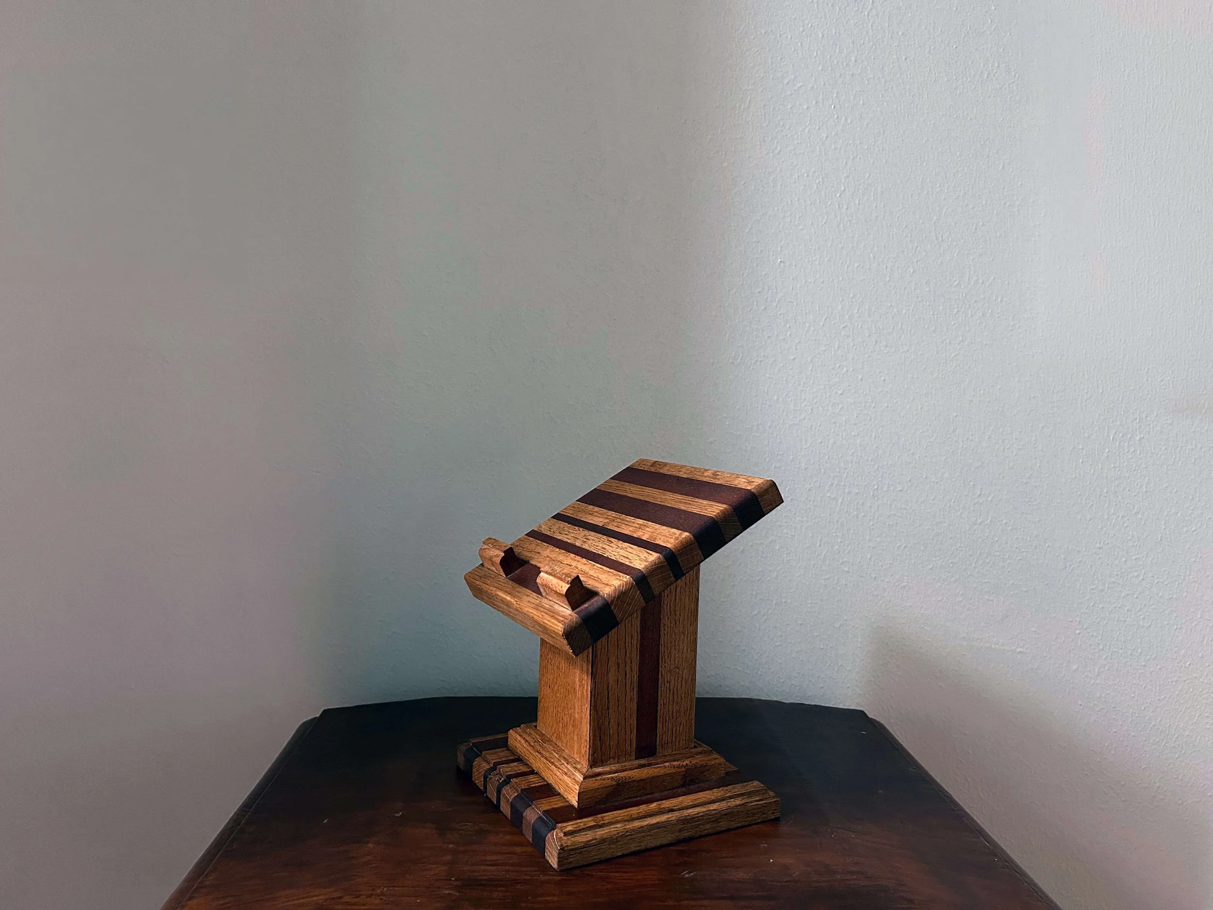 Layered Wooden Book Stand