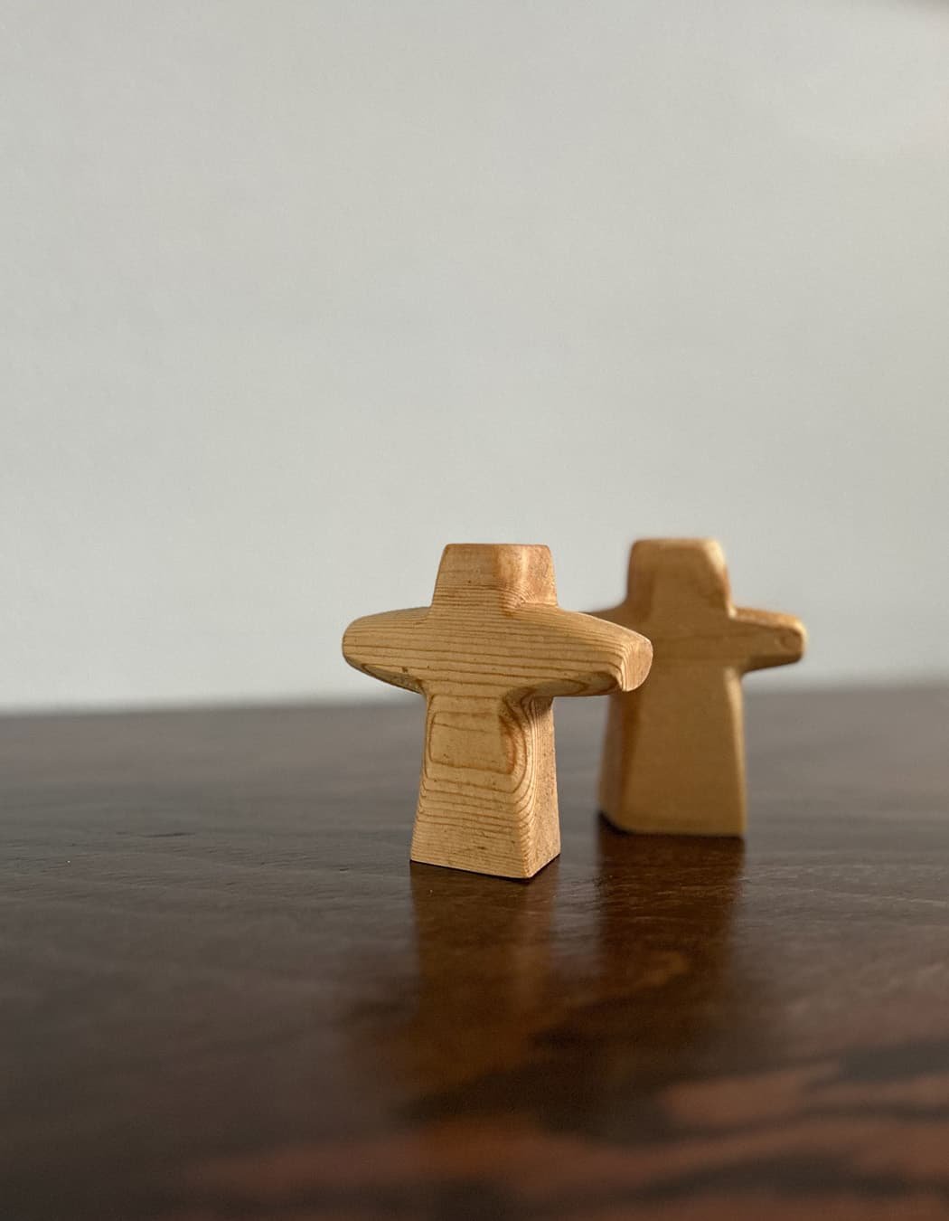 A Sturdy Faith. A Small Handmade Rustic Wooden Cross