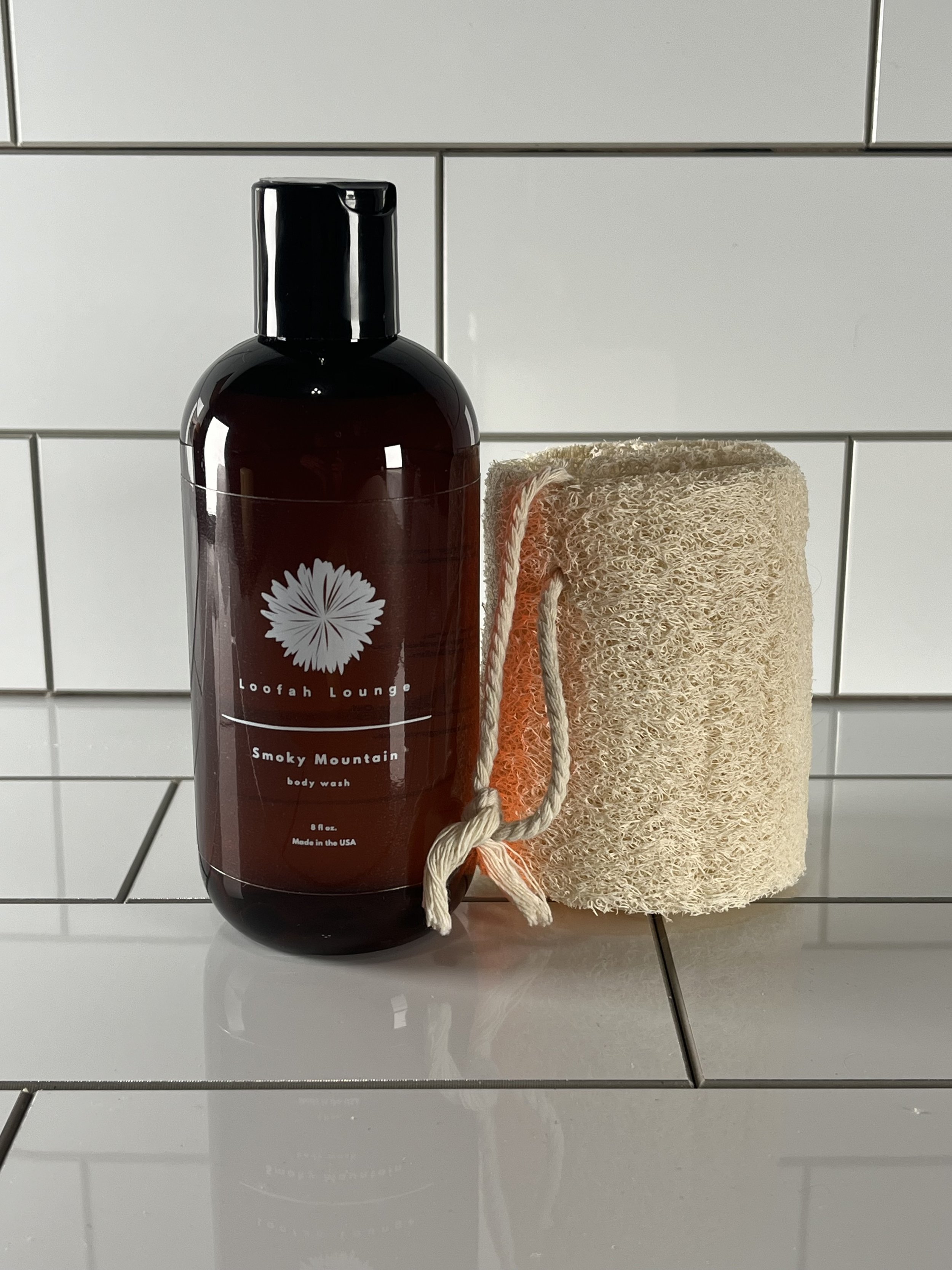 Loofah Lounge Solo Package | Natural Loofah or Sea Sponge Scrubber | Safe Ingredient Bodywash