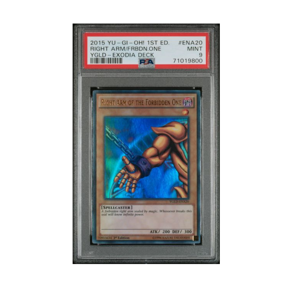 Yu-Gi-Oh! Right Arm of the Forbidden One 1st Edition Ultra Rare YGLD-ENA20 PSA 9.png