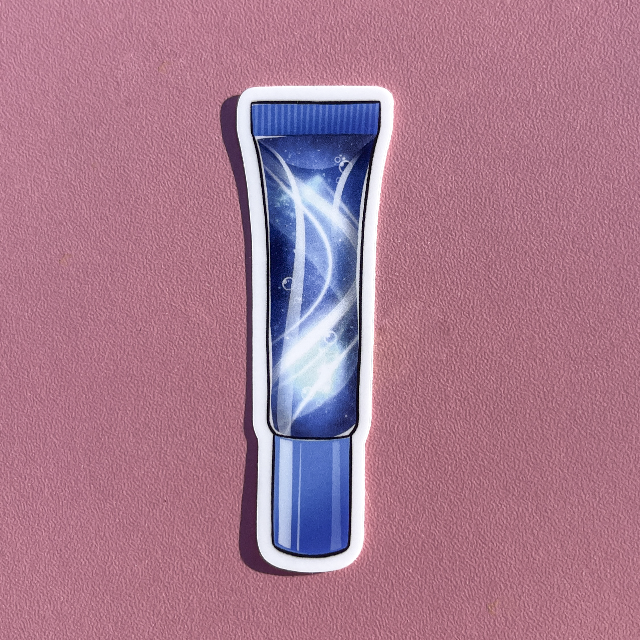 magical lip gloss cute blue swirling sticker.png
