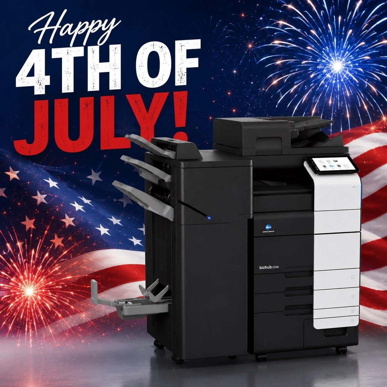 🇺🇸 Happy Independence Day from Ready2Copy, LLC! 🎆
As we celebrate the Fourth of July, we want to wish all of our customers, partners, and their families a safe and enjoyable holiday.
📅 Holiday Hours Notice:
Our office will be closed Friday July 3