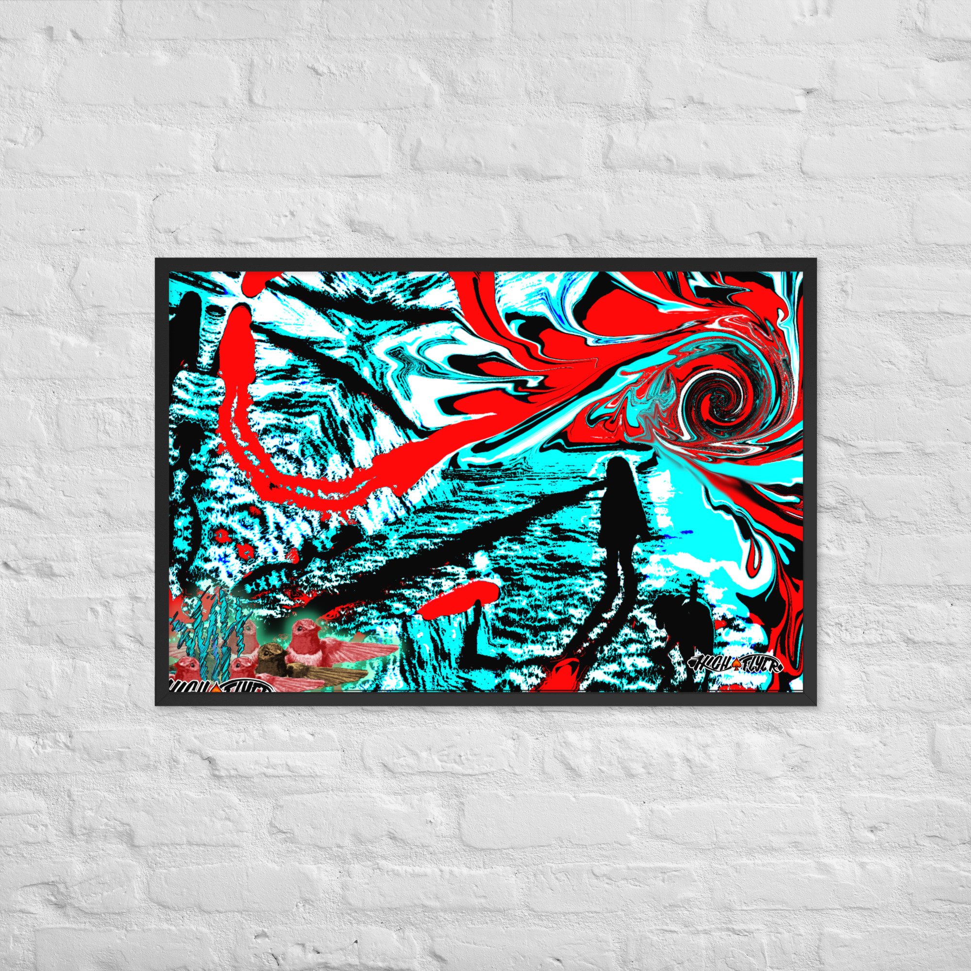 Framed matte paper poster