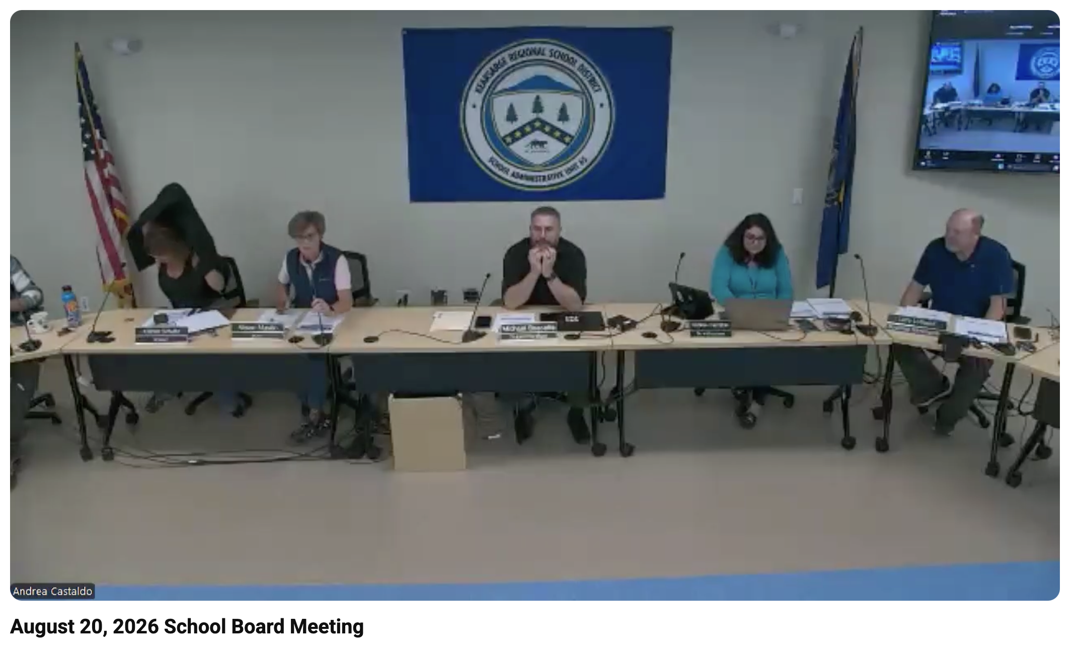 August 20, 2026 Kearsarge Regional School District Meeting