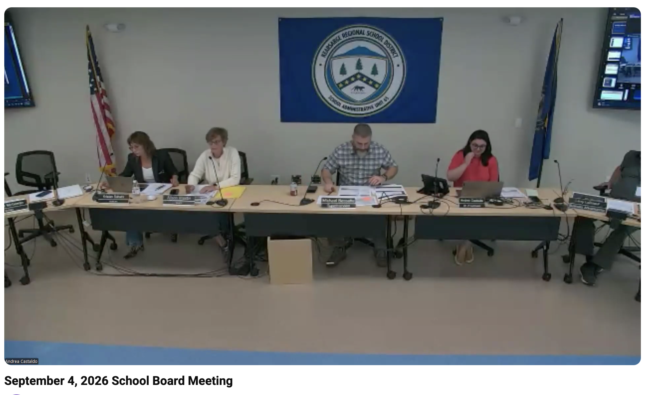 September 4, 2026 Kearsarge Regional School District Meeting