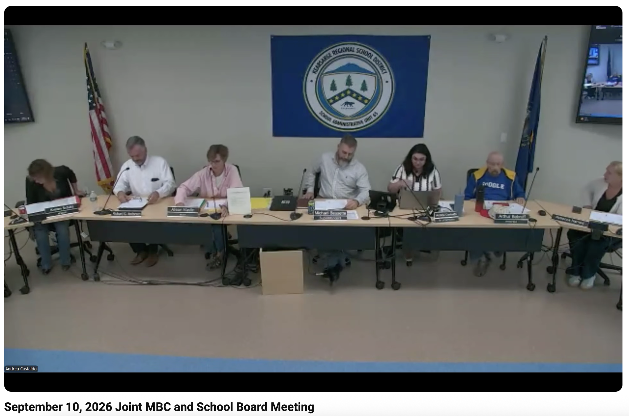 September 10, 2026 Kearsarge Regional School District Joint Meeting with Municipal Budget Committee