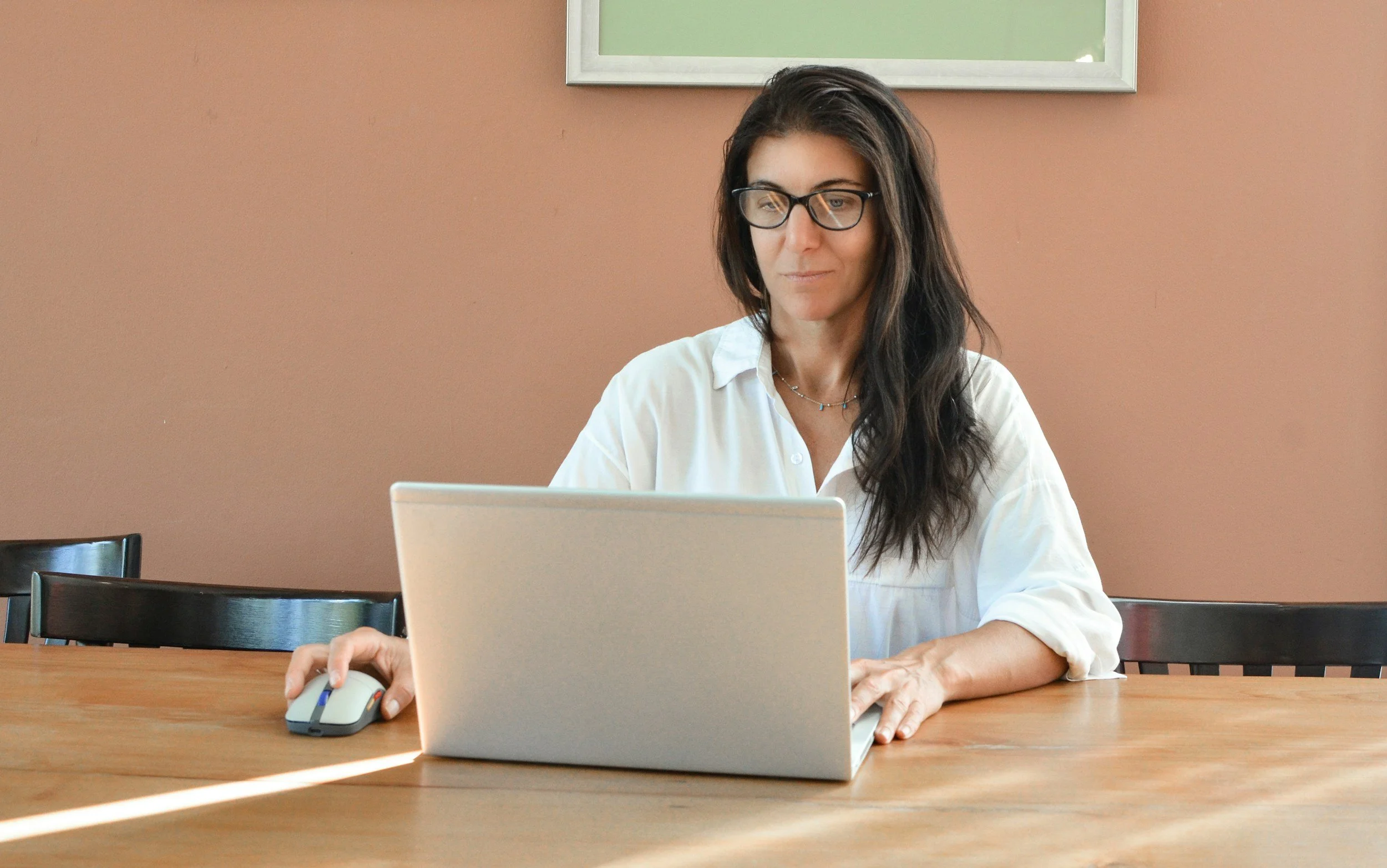 Subtle signs of stress physiology such as jaw tension and fatigue during a busy workday.