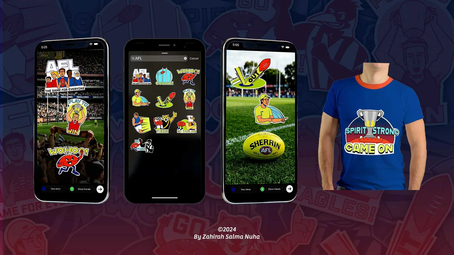 AFL Stickers & T-Shirt