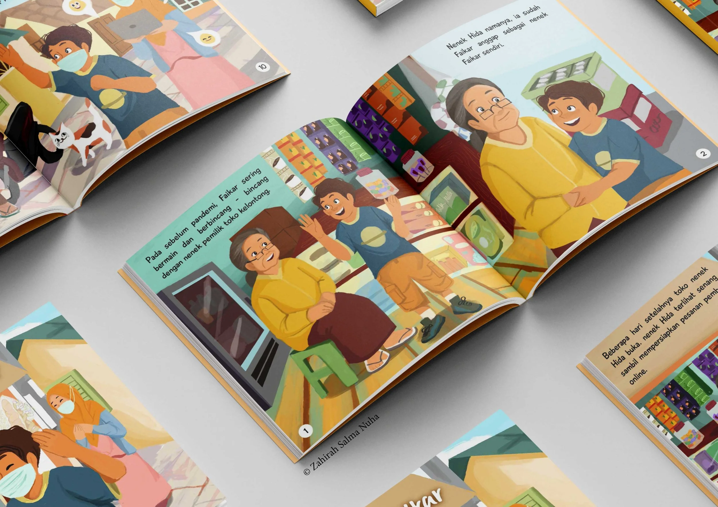 Cara Jitu Faikar (Faikar's Best Way) Children's Book Illustration