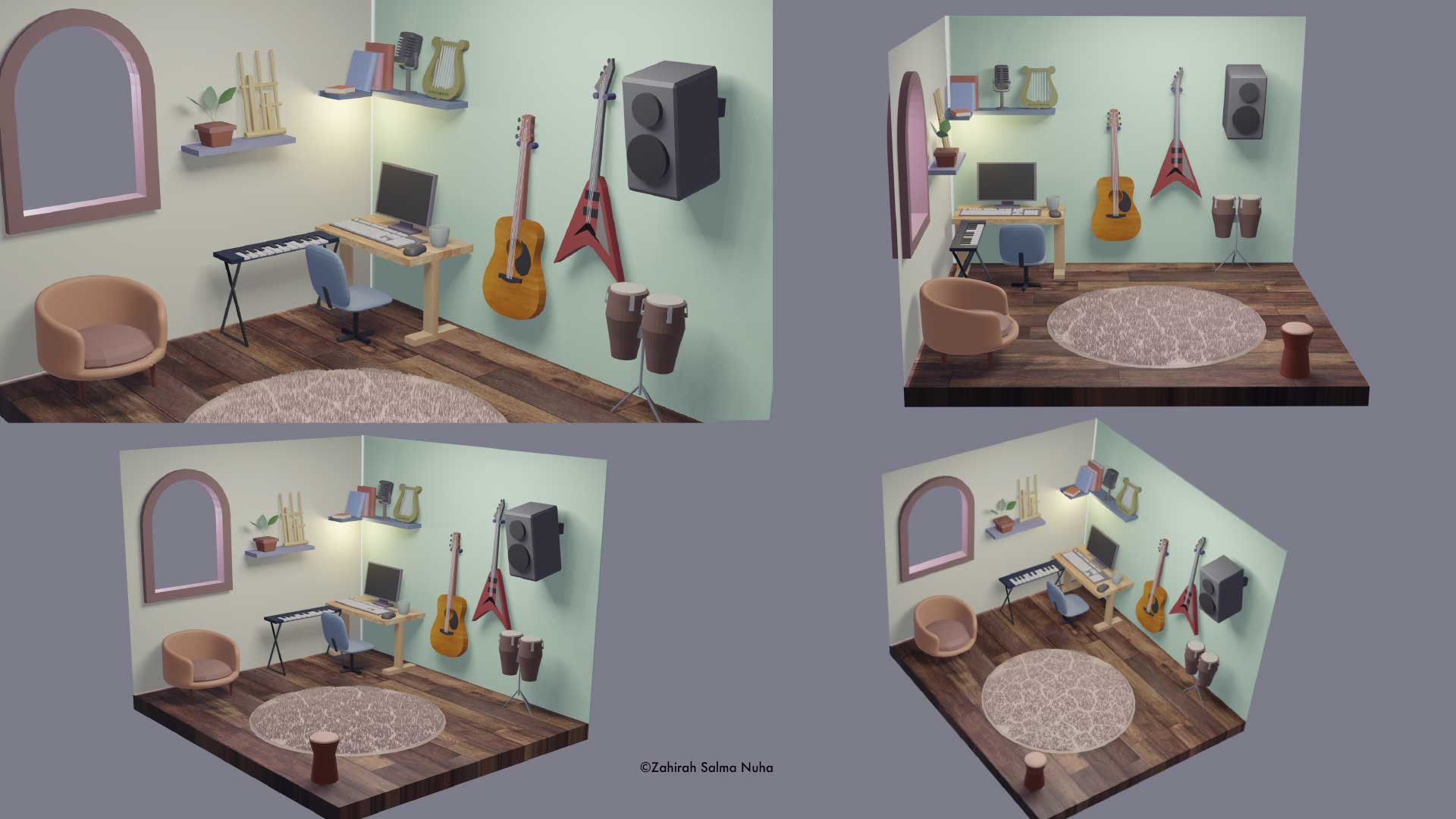 3D Modeling Music Room