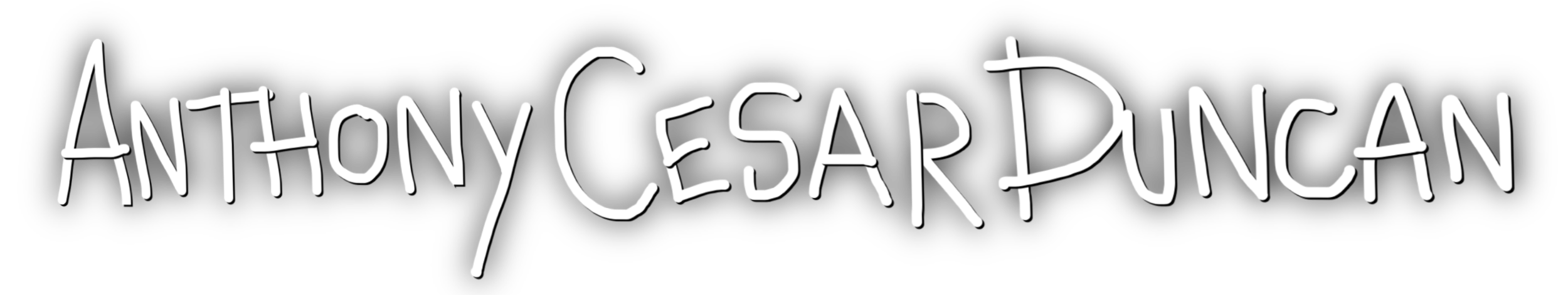 Black background with white text displaying the name 'Anthony Cesar Puncan' in handwritten style.
