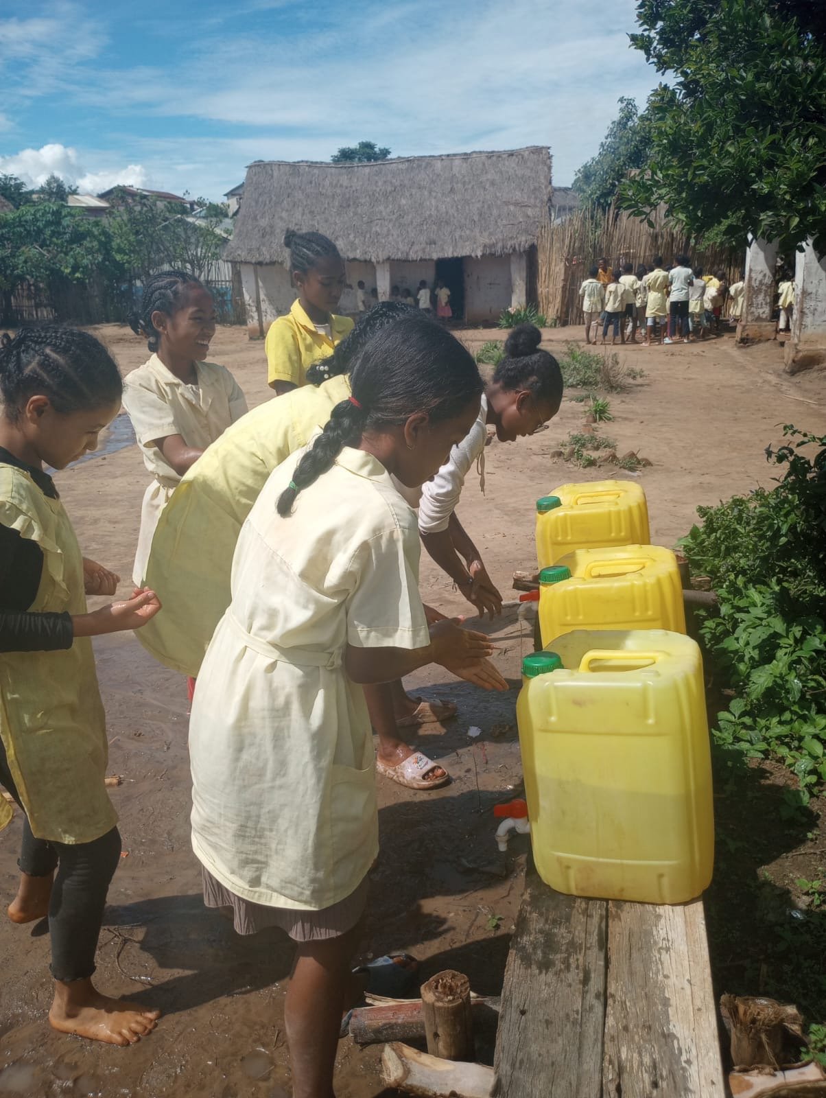 Omega School Girls Washing Hands.JPG