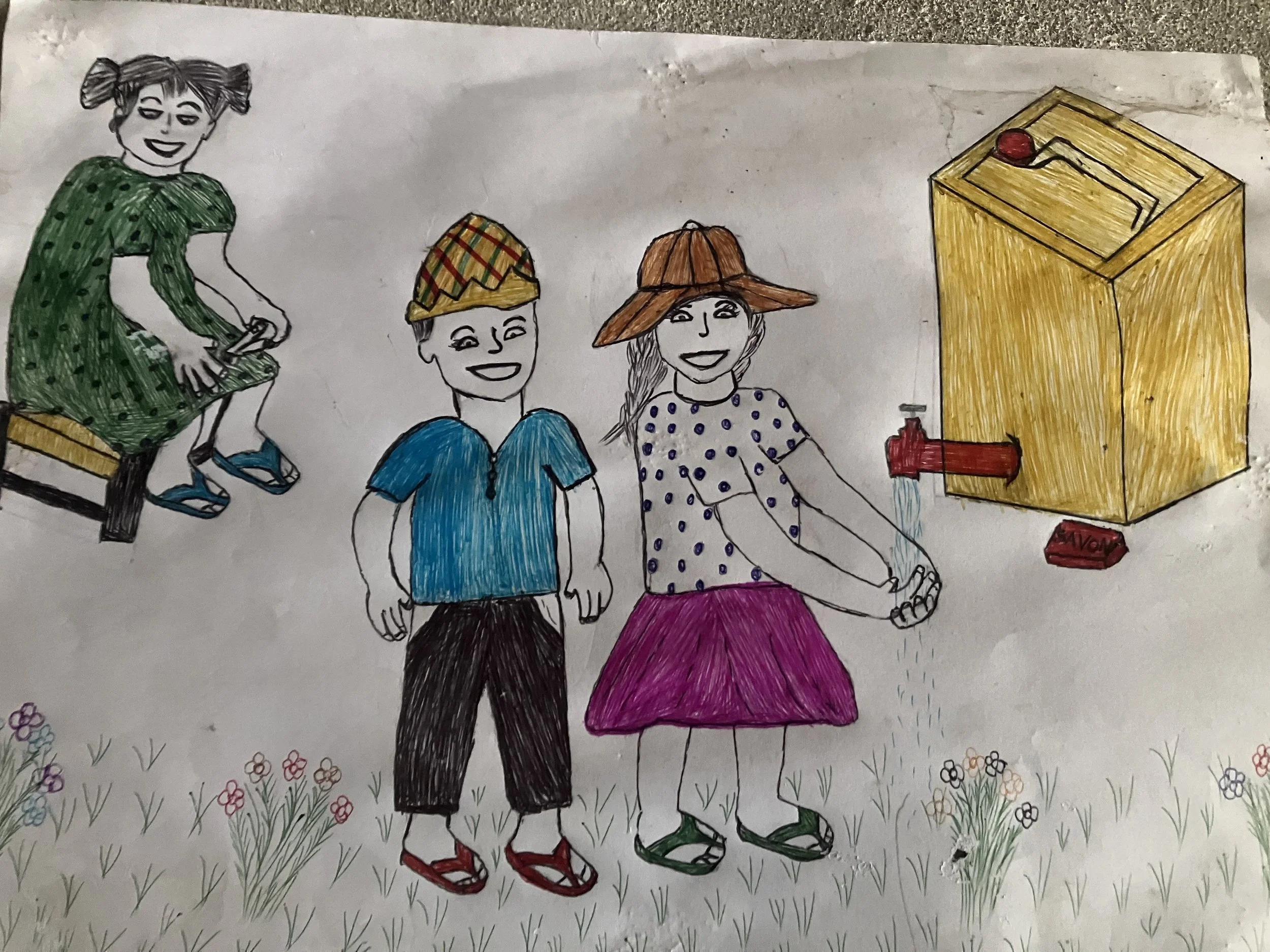 Encouraging the Kids:  Handwashing Poster in Amborompotsy