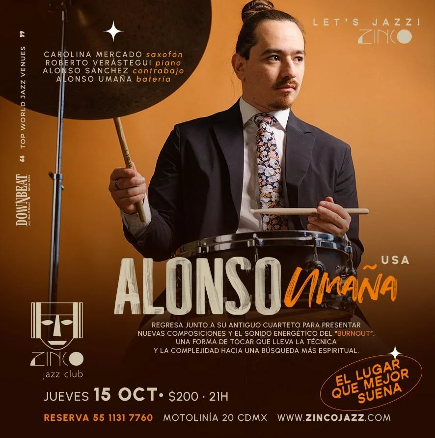 Alonso Umaña Quarteto @ Zinco Jazz Club, CDMX Mexico