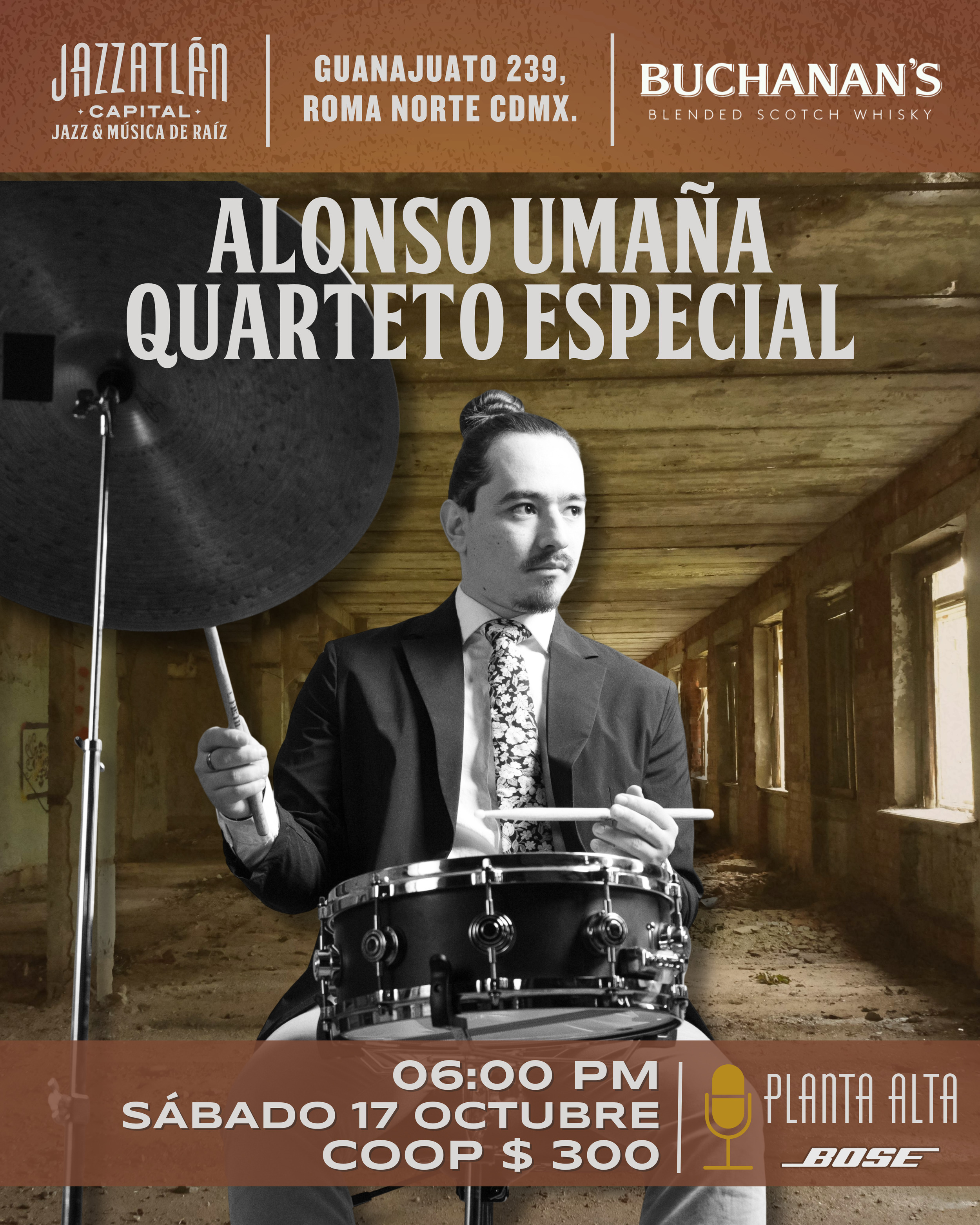 Alonso Umaña Cuarteto @Jazzatlan Capital, CDMX, Mexico