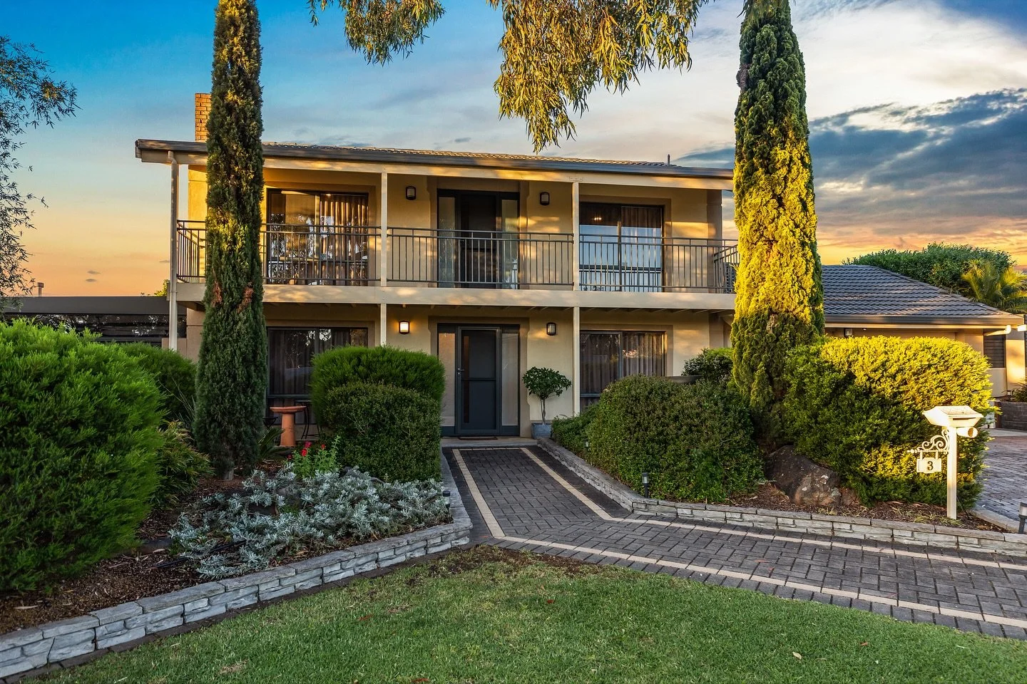 Golden hour has a way of making everything shine &mdash; soft light, warm tones, and a natural glow that brings a property to life. This stunning home captures it all, with a large pool ready and perfect for summer days ahead. The light, the lifestyl