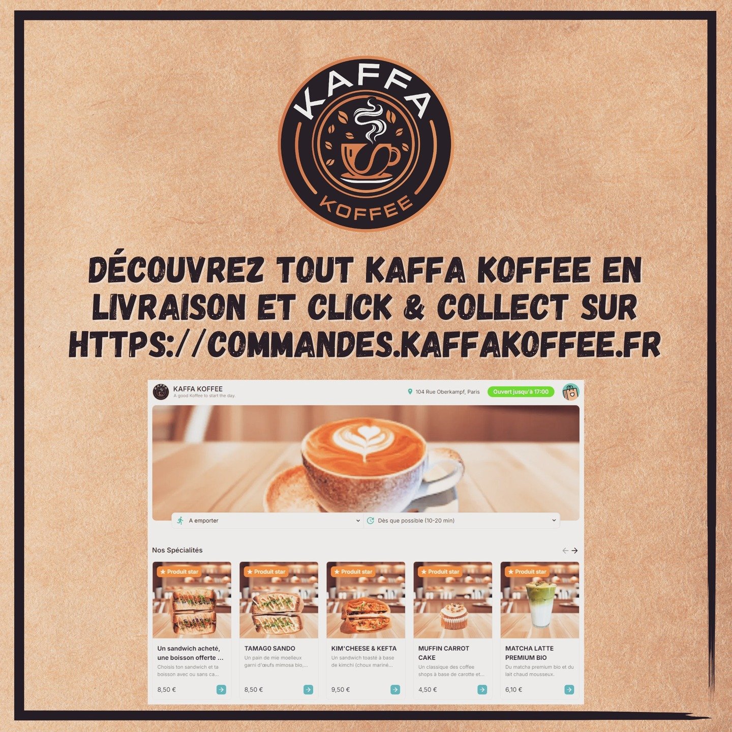 D&eacute;couvrez toute la gamme de Kaffa Koffee en Click &amp; Collect ou Livraison.

Pour commander, c'est ici : https://commandes.kaffakoffee.fr.

#livraison #click&amp;collect #C&amp;C #coffee #coffeeshop #CoffeeLovers #CoffeeTime #SpecialtyCoffee