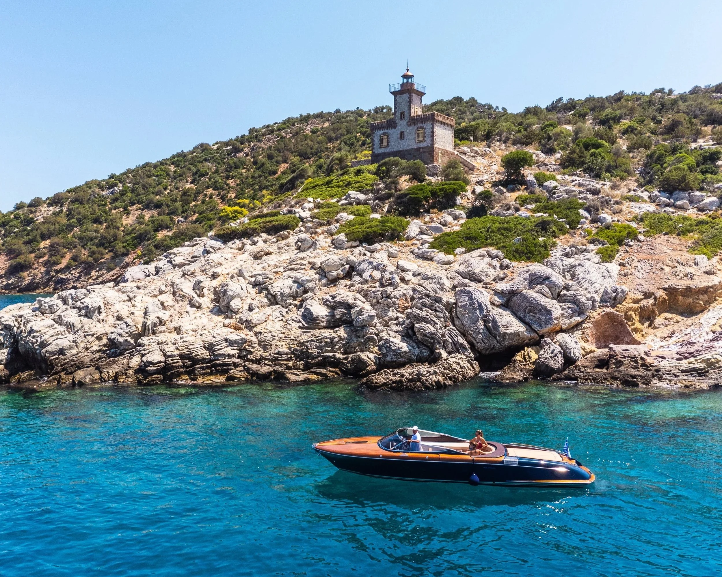 vintage boat cruise proposal Greece