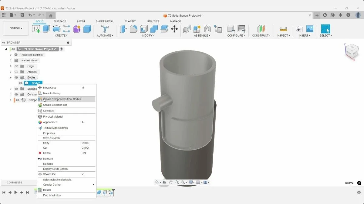 Fusion create components from bodies browser workflow
