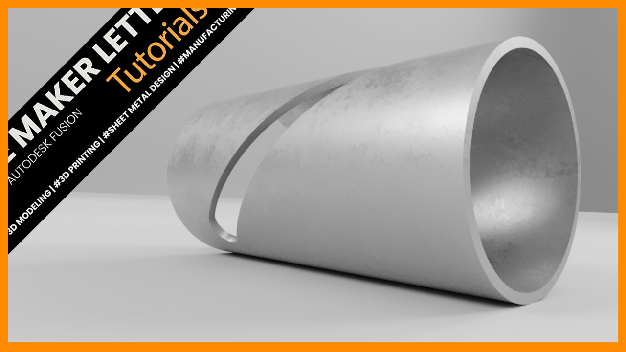Embossed spiral slot on cylindrical model in Fusion with metal appearance