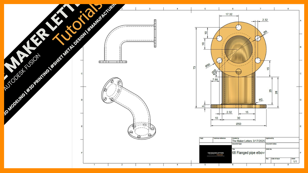 Efficient Workflow for Creating a Flanged Pipe Elbow in Fusion (Formerly Fusion 360) – Step-by-Step Tutorial
