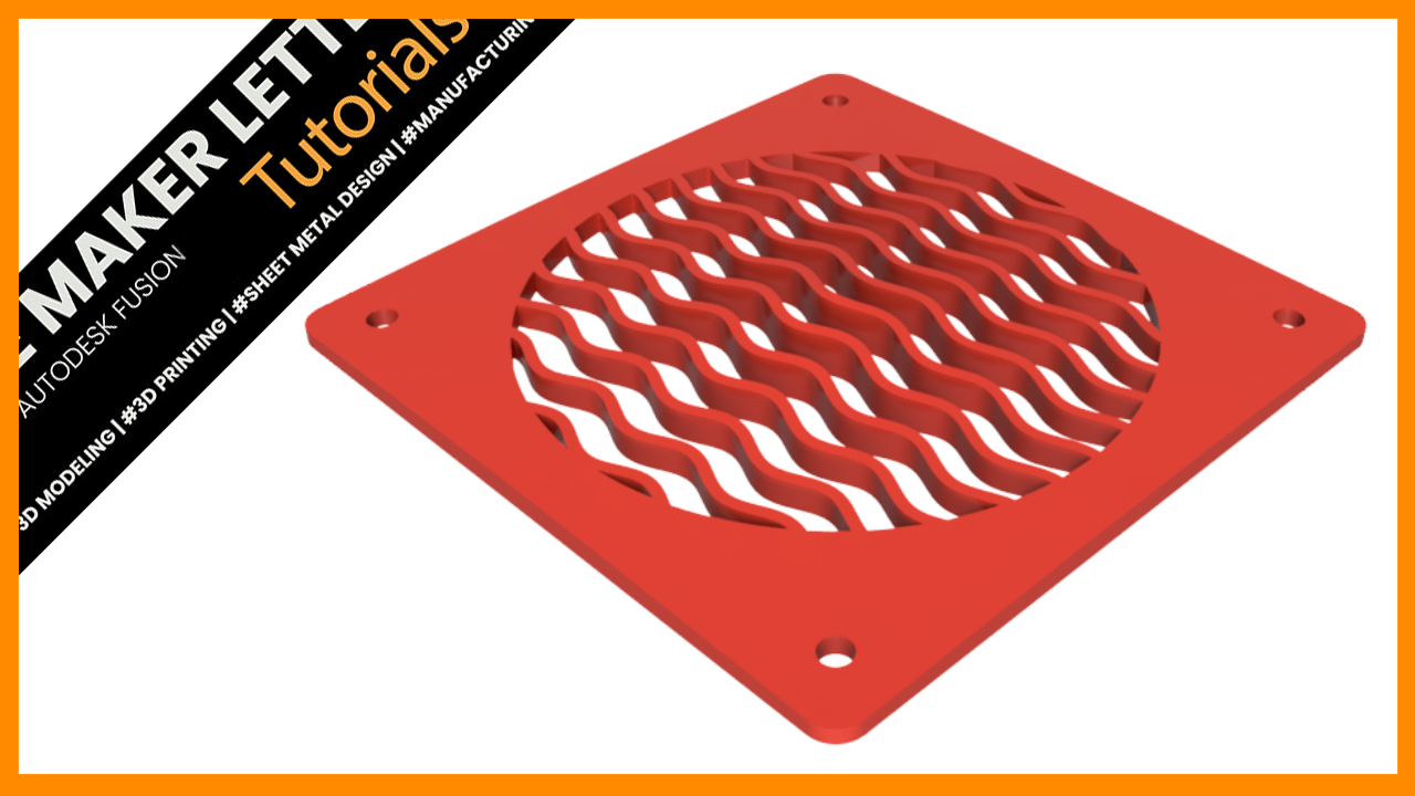 Sine Wave Fan Grille in Fusion – Step-by-Step Tutorial