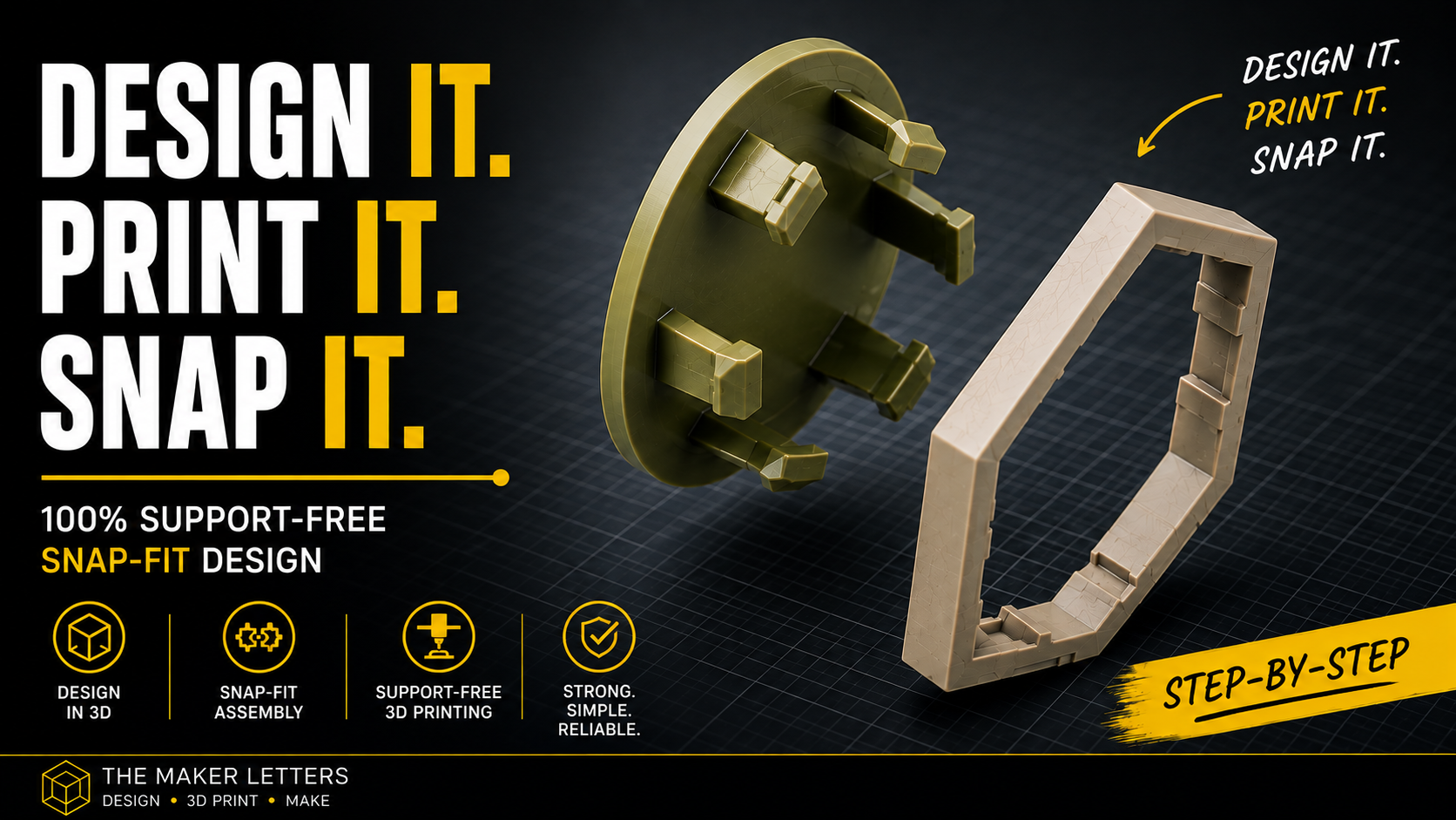 Design a Parametric Snap Fit in Fusion (formerly Fusion 360) for 3D Printing