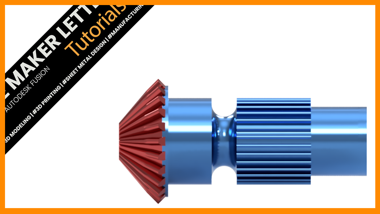 Straight bevel gear modeled in Autodesk Fusion