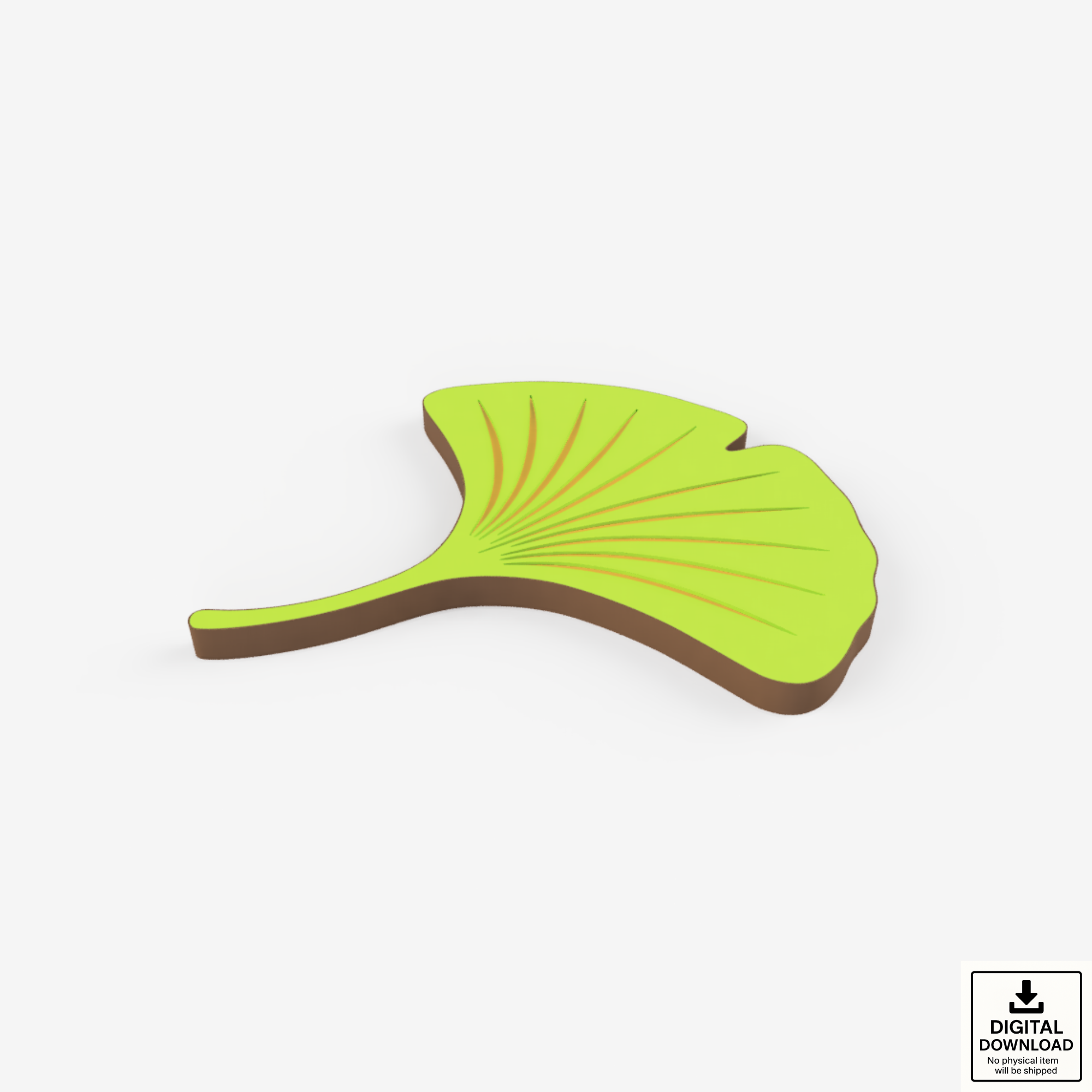 84.3 Ginkgo Biloba Coaster - STL 3MF.png