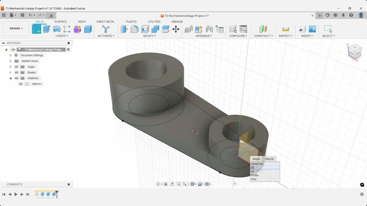 Selecting center construction plane for reinforcement sketch
