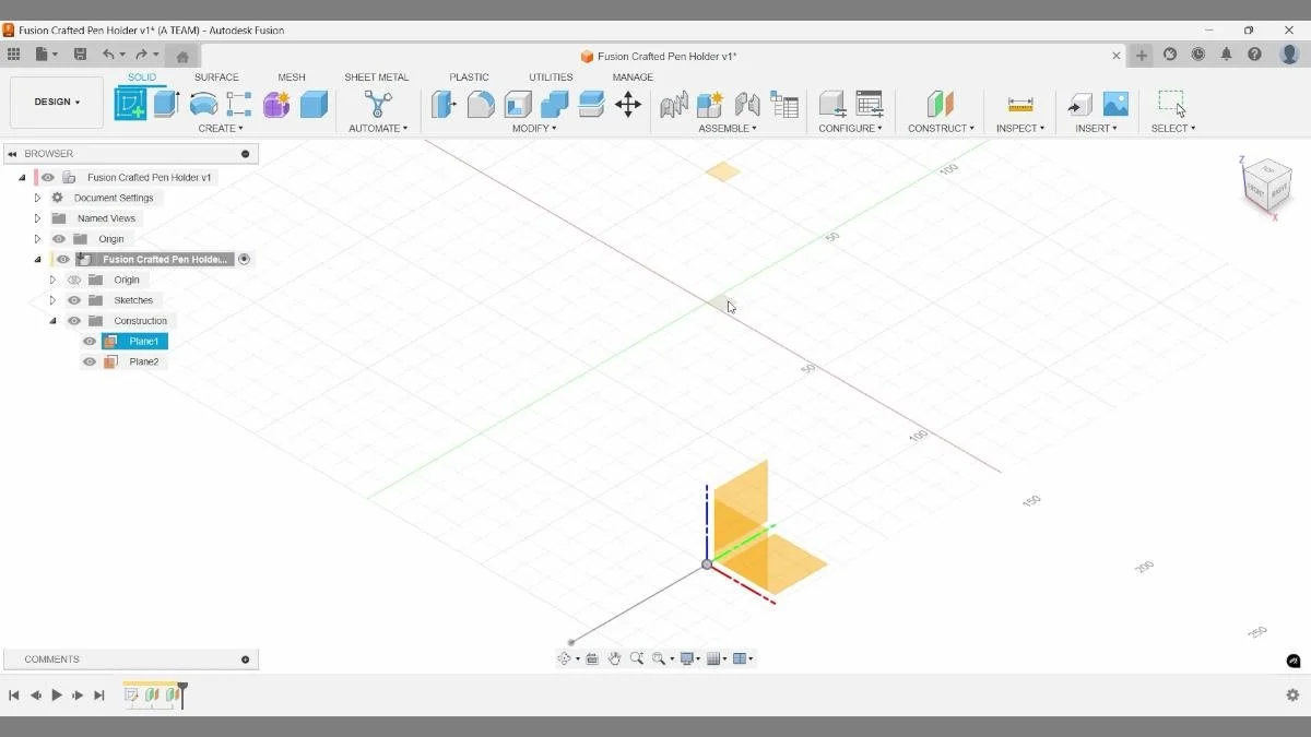 fusion dual offset planes construction reference pen holder