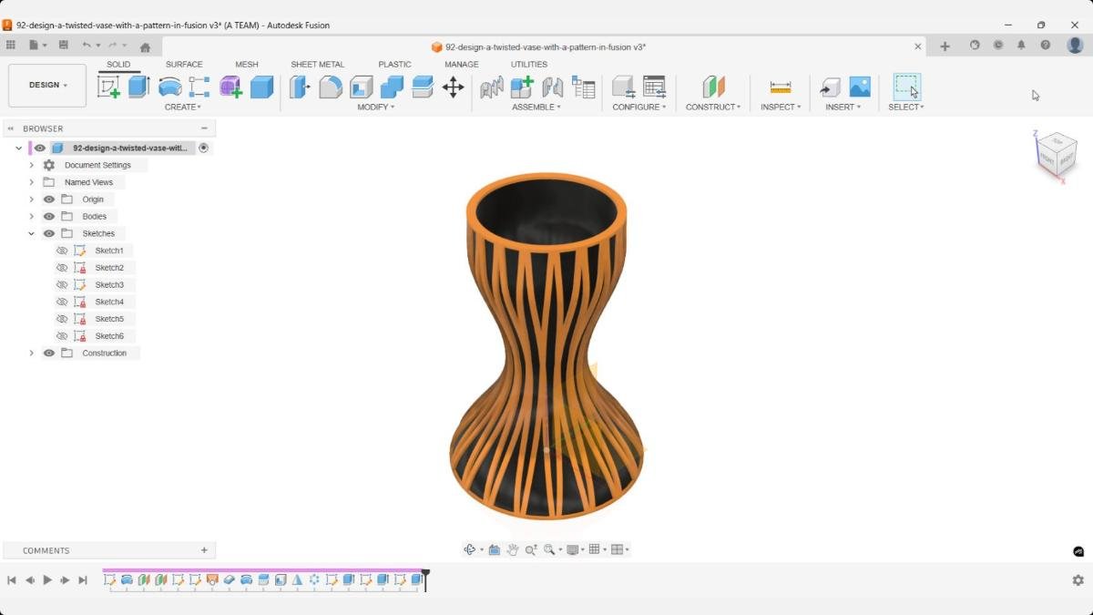 Updated patterned vase after modifying the loft guide lines.