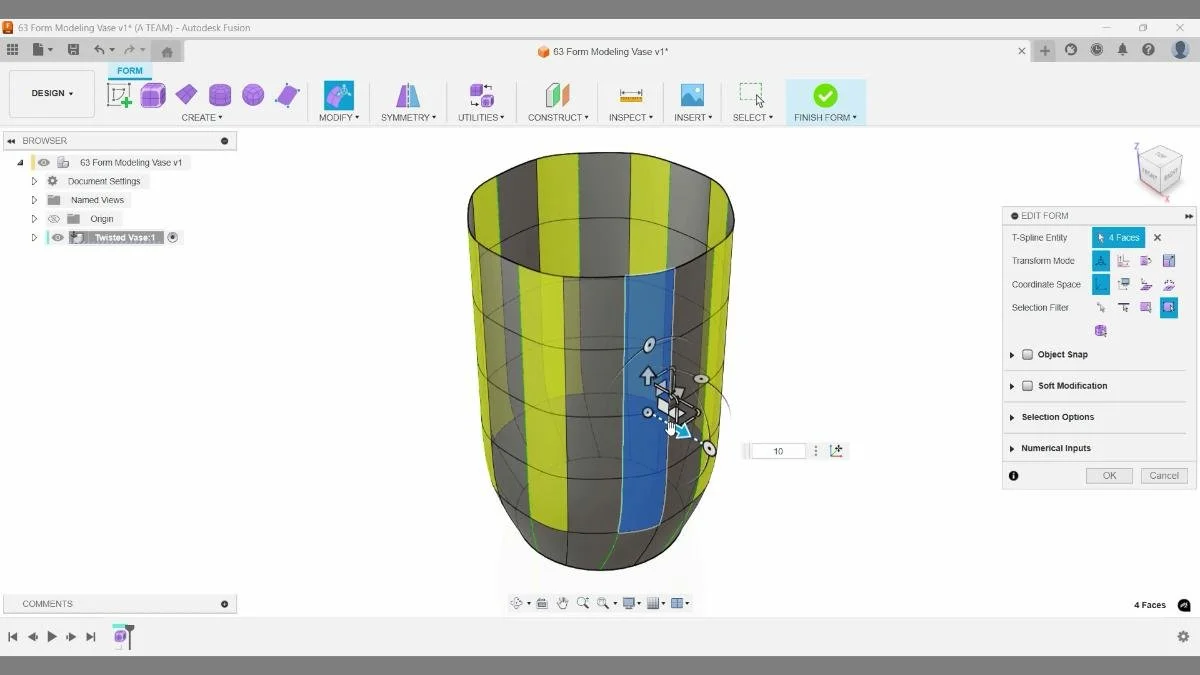 fusion edit form push pull shaping vase body