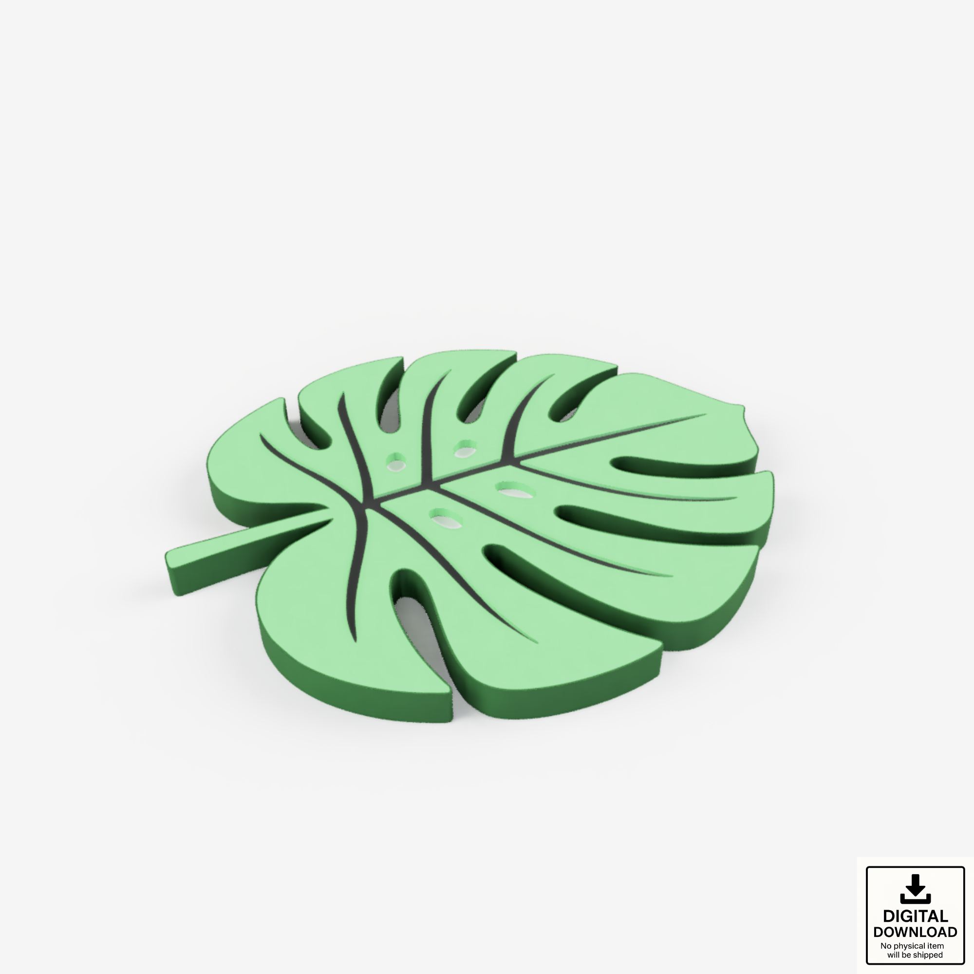 84.1 Monstera Leaf Coster - STL 3MF.png