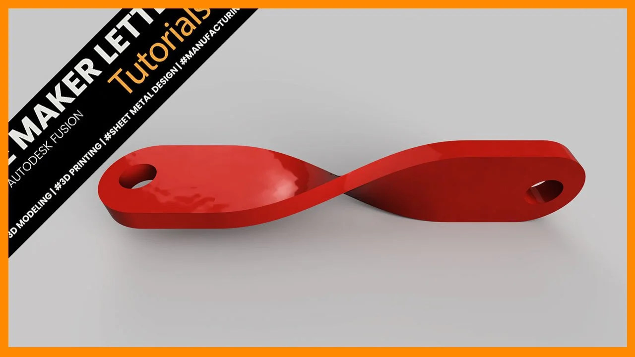 Twisted bracket CAD model with fillets and swept surface geometry in Autodesk Fusion