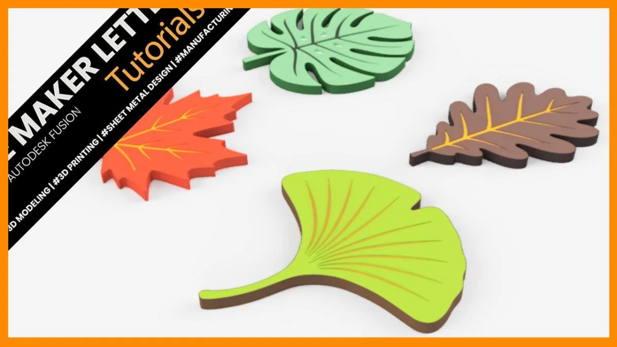 Leaf-shaped coasters with decorative patterns
