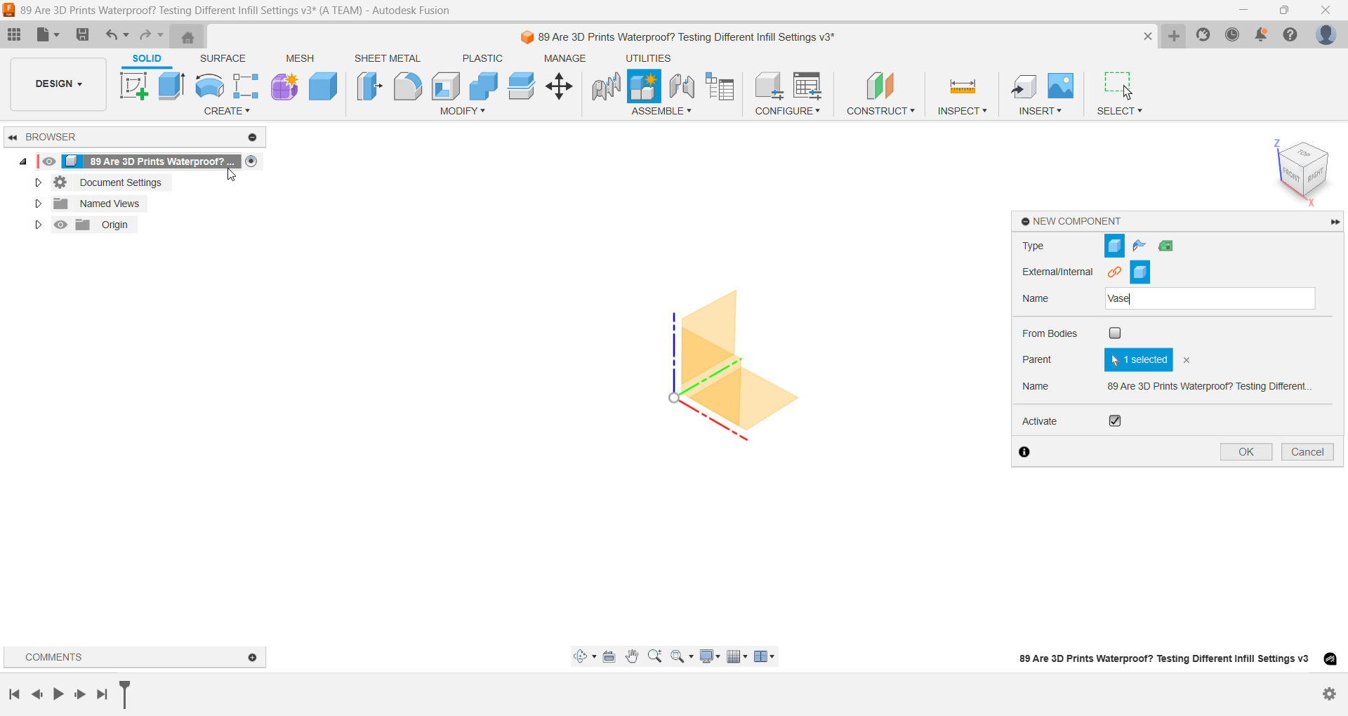 Are 3D Prints Waterproof? Testing Infill Percentages in Fusion and ...
