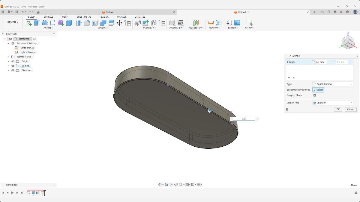 fusion chamfer bottom edge soap holder printability