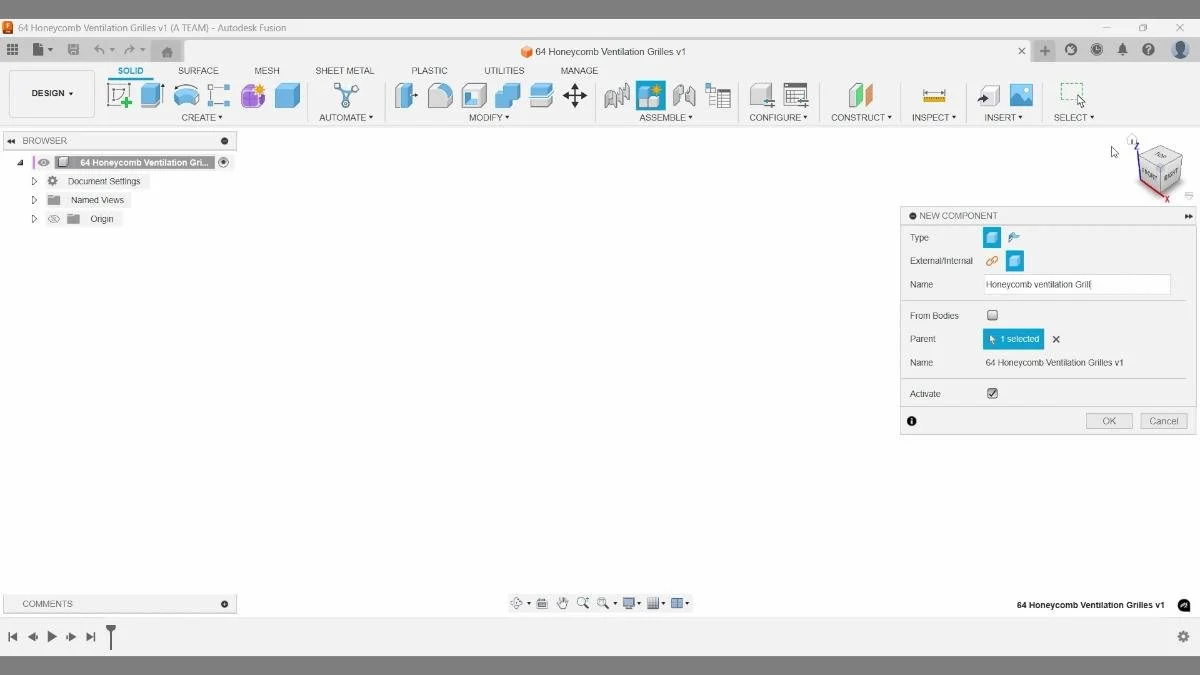 fusion honeycomb grille new component setup