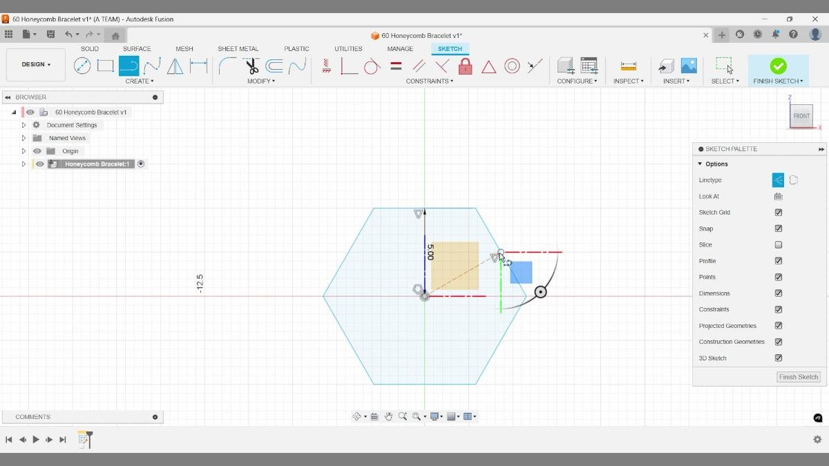 guideline snap to polygon midpoint fusion