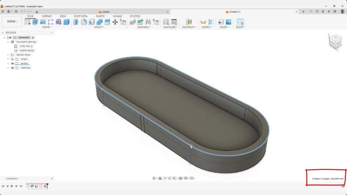 fusion soap holder edge length measurement inspect tool 245 mm perimeter