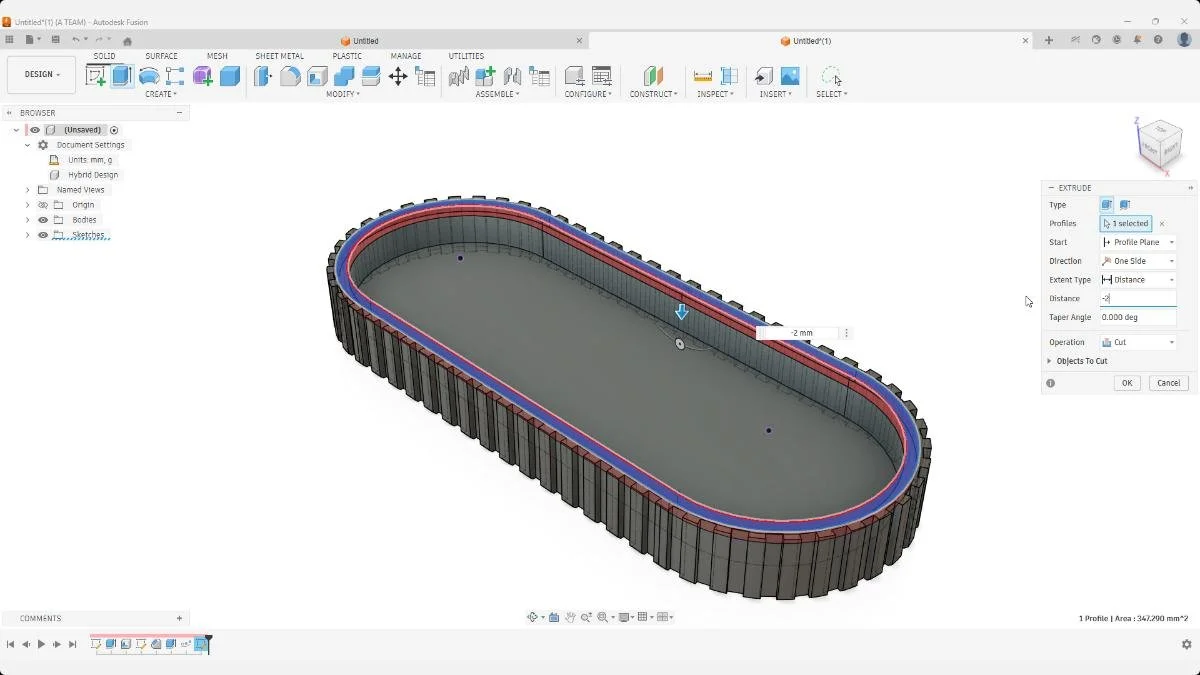 fusion extrude cut shelf soap holder top
